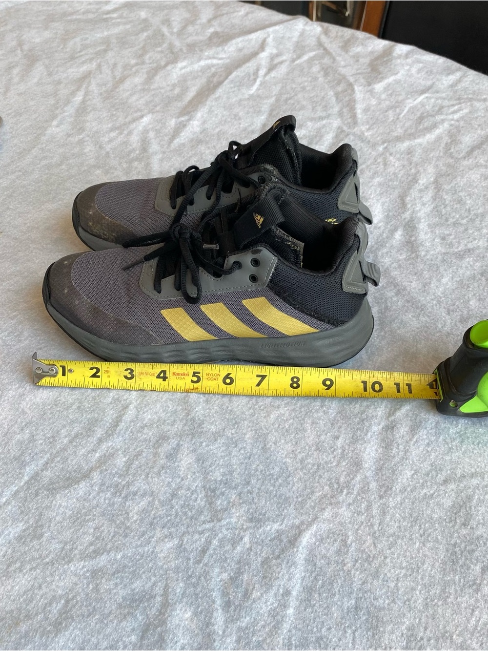 adidas Kids Grey and Yellow Lightweight Sneakers